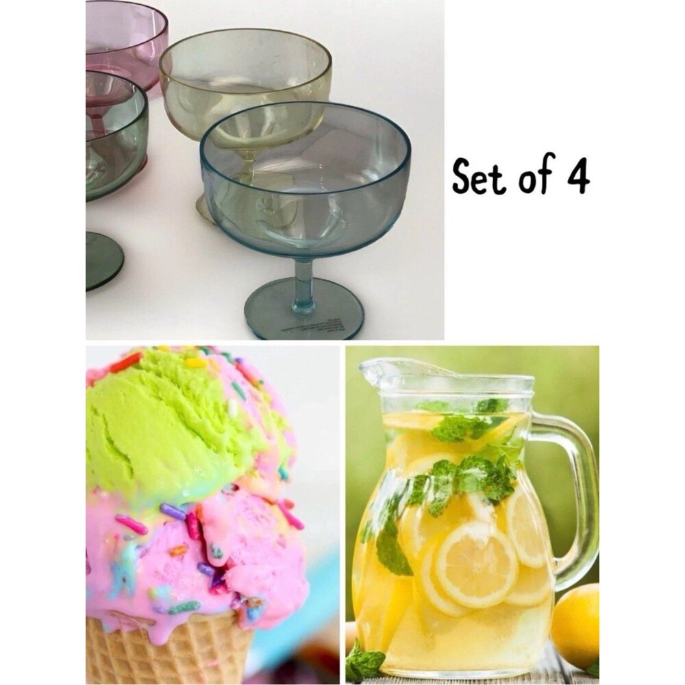 BUNDLE OF 4Plastic Cups New! 🍨🍸🥂 - Picture 4 of 9